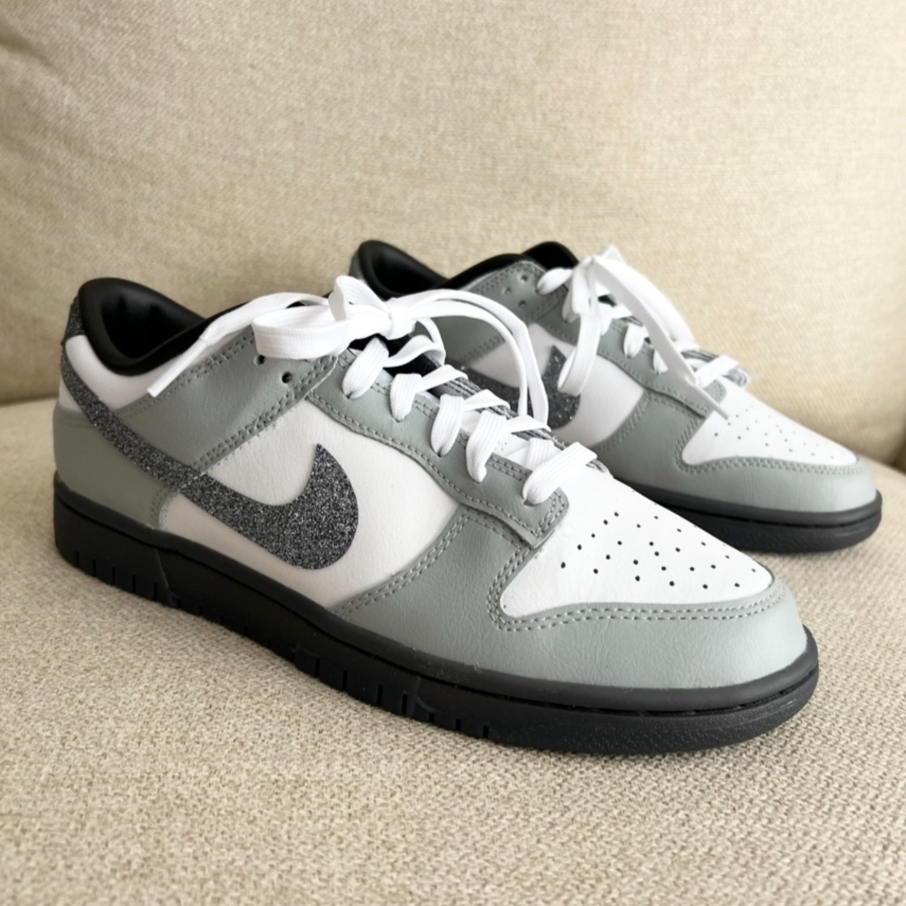 Nike Dunk Low LX Glitter Swoosh White Gray Sz 9.5W NEW IN BOX - Picture 13 of 15